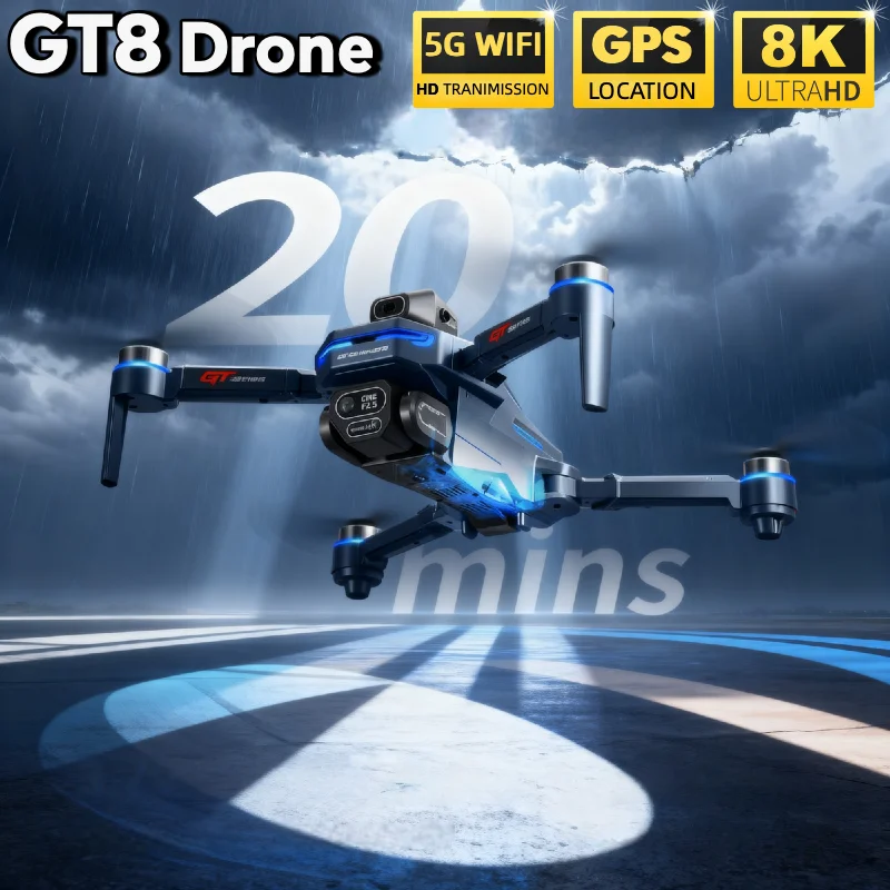 핫 세일 LSRC GT8 드론 4K 프로페셔널 듀얼 카 - Drone Gt8 Rc 리뷰 및 가격