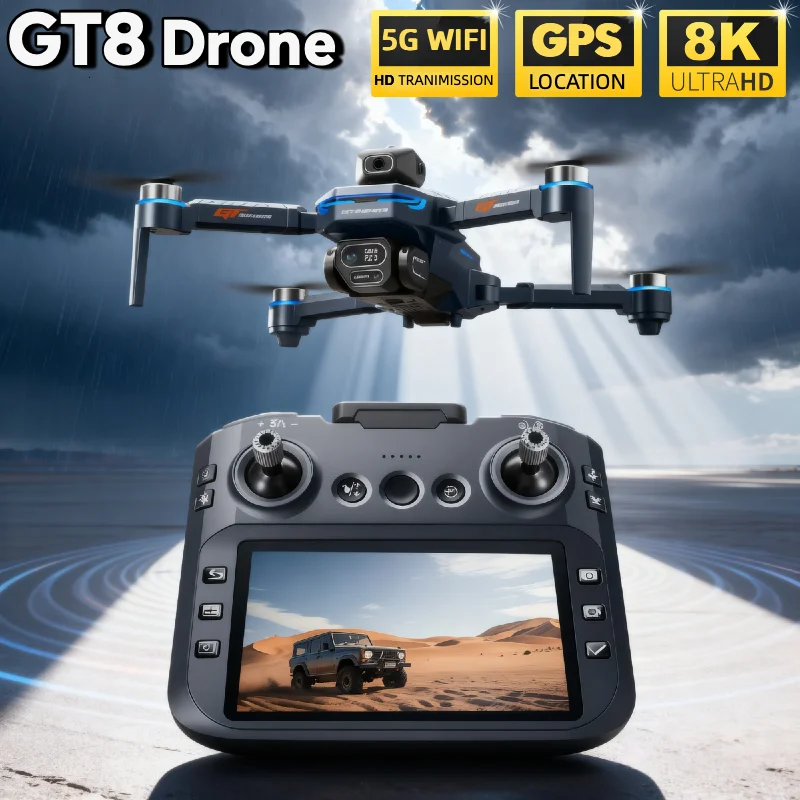 핫 세일 LSRC GT8 드론 4K 프로페셔널 듀얼 카 - Drone Gt8 Rc 리뷰 및 가격