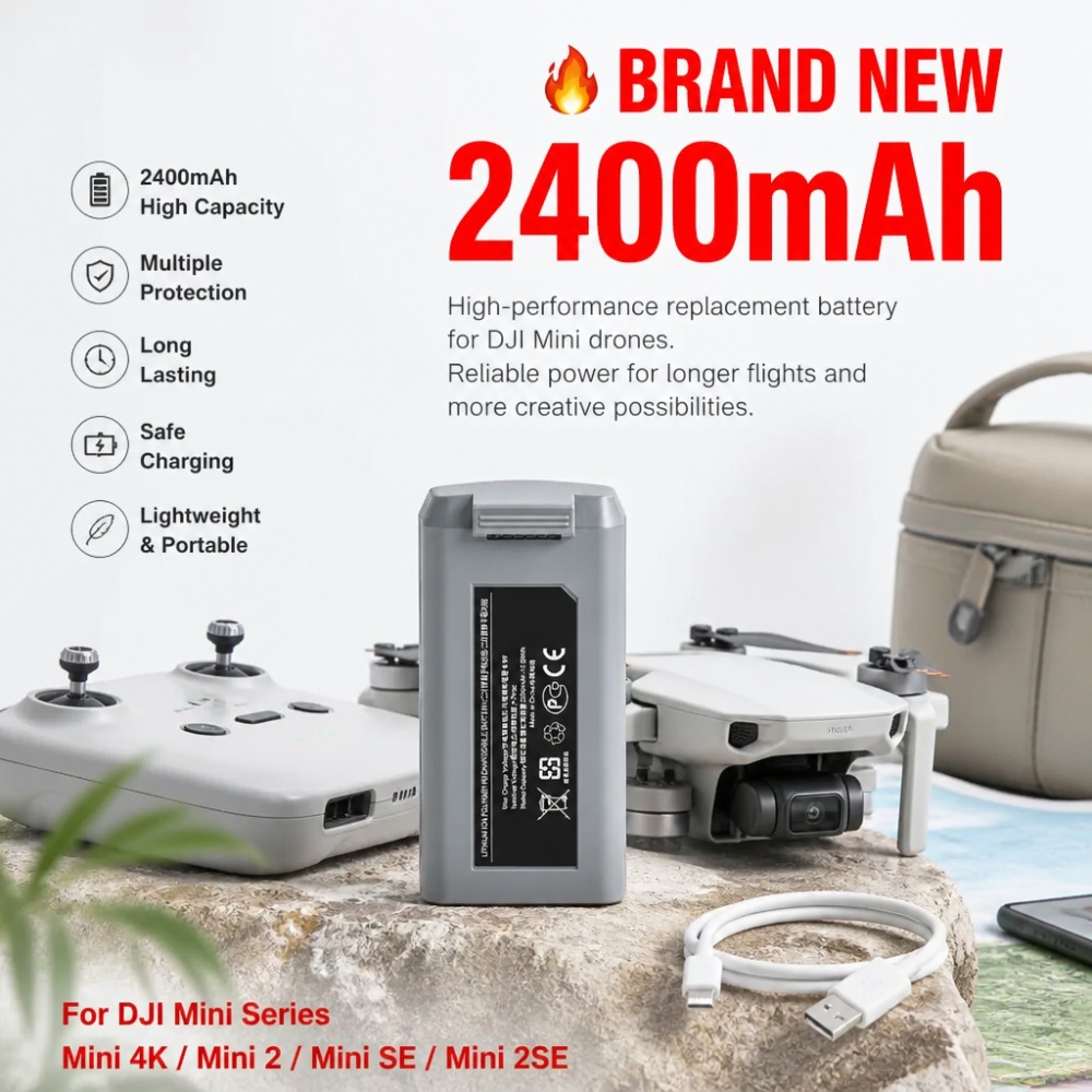 DJI 미니 4K/미니 2/SE/2SE용 2400mAh - Drone Smart Rc 리뷰 및 가격