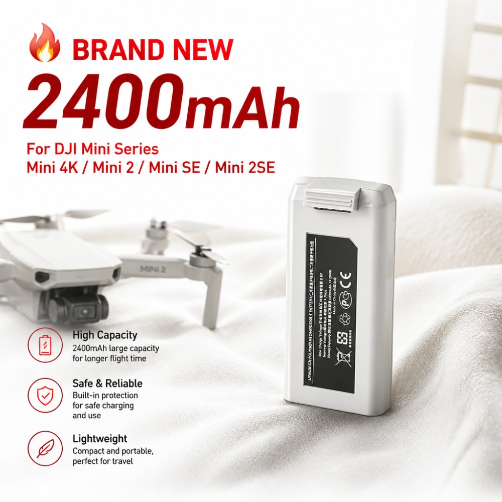 DJI 미니 4K/미니 2/SE/2SE용 2400mAh - Drone Smart Rc 리뷰 및 가격