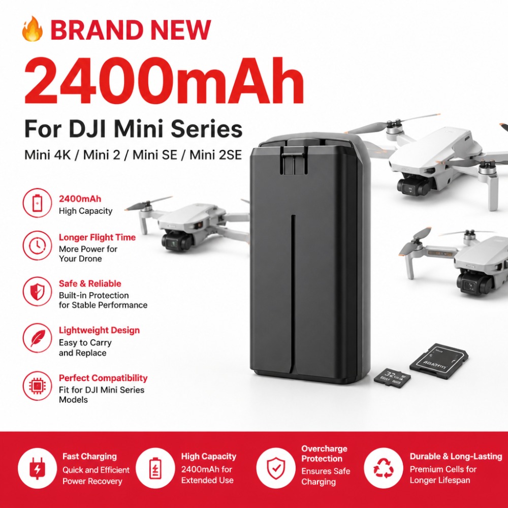 DJI 미니 4K/미니 2/SE/2SE용 2400mAh - Drone Smart Rc 리뷰 및 가격